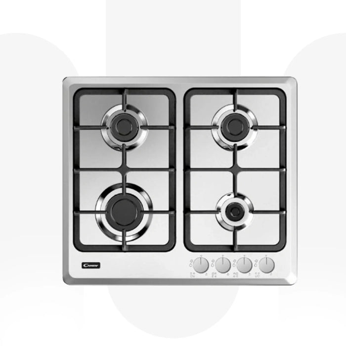 Candy CHGBF6X SASO | Built-In Gas Hob 60cm | 4 Burners, 7.5kW | Made in Italy