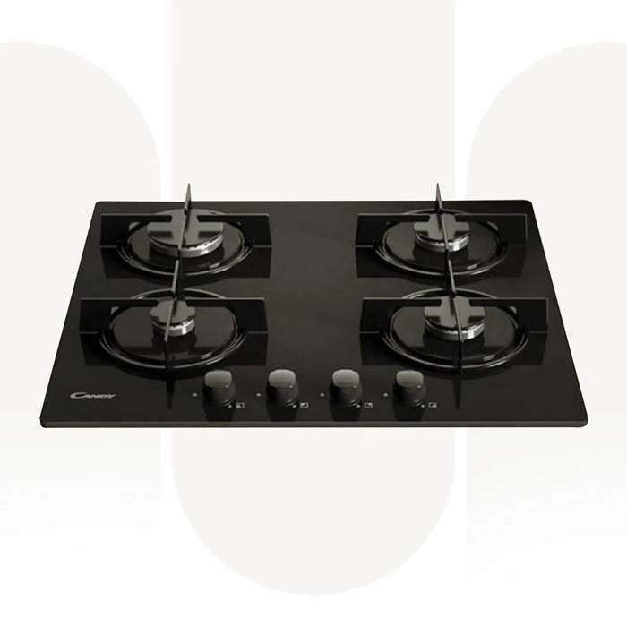 Candy CVW6BB | 60 CM Gas on Glass Hob | 4 Burner | Made In Turkey