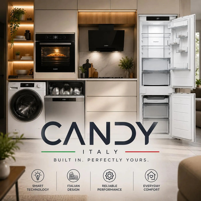 Candy ECNBQT3518E | 251L | Built-in Combi Integrated No Frost Refrigerator | White | Circle Fresh Technology