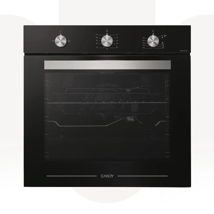 Candy FCG663N-19 | 60CM Built-In Gas Oven 71L | 4 Functions, Turnspit, Black Glass Panel | UAE