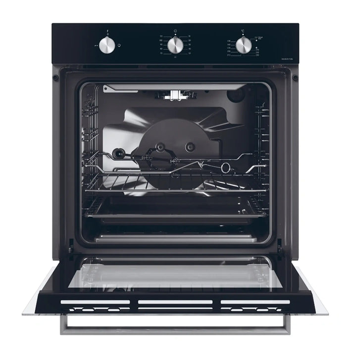 Candy FCG663N-19 | 60CM Built-In Gas Oven 71L | 4 Functions, Turnspit, Black Glass Panel | UAE