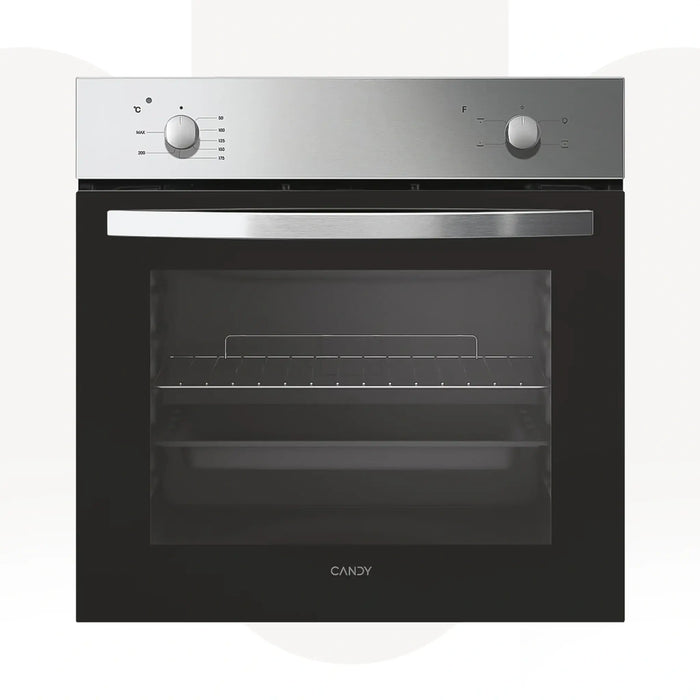 Candy FCS100X/E | 60 CM Built-In Electric Oven 65L | Inox Static Oven, 4 Functions