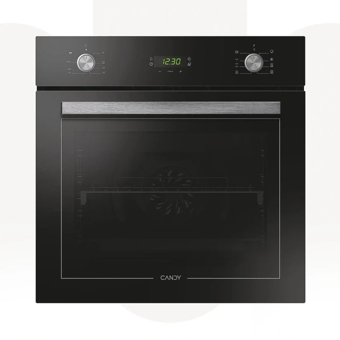 Candy FCT625NXL/E | 60 CM Built-In Electric Oven 70L | Black Glass | 8 Functions