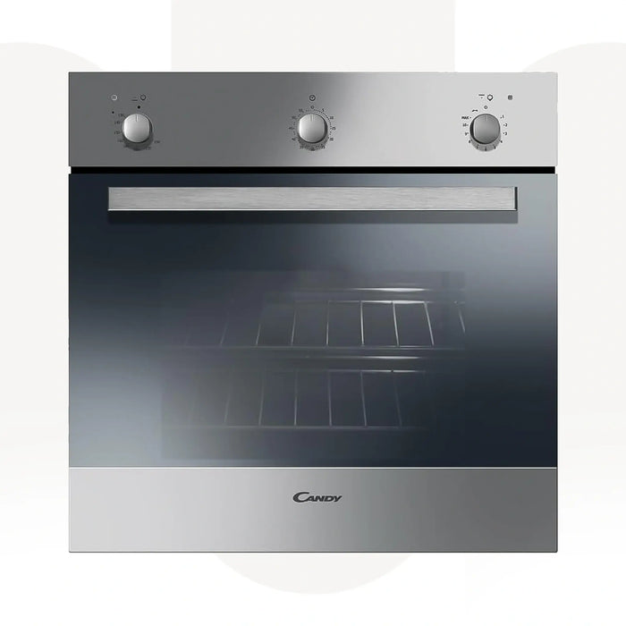 Candy FLG203/1X | 60 CM Built-In Gas Oven 60L | Electric Grill, Turnspit | Inox