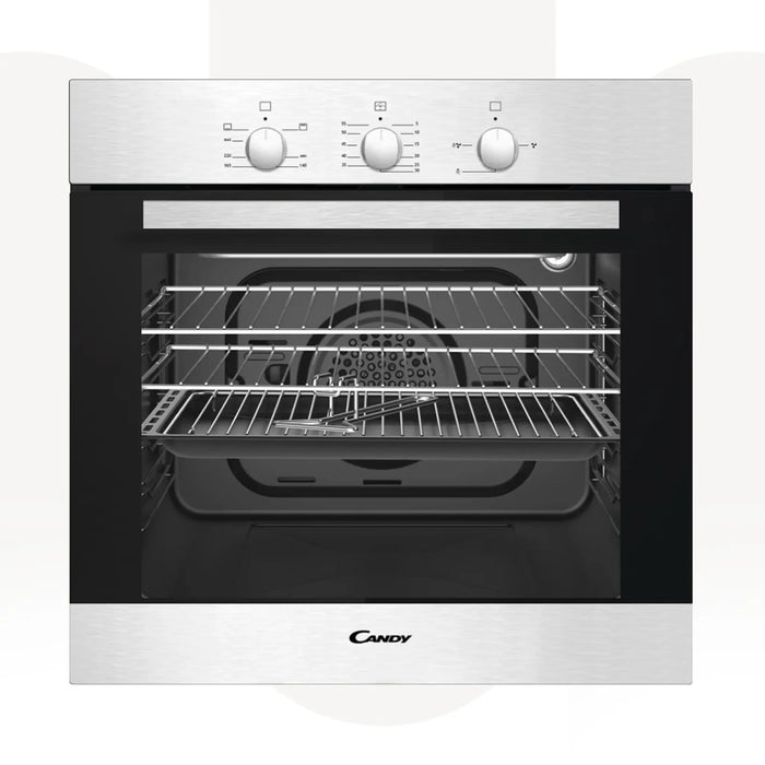 Candy OVGF12X | 60 CM Built-In Gas Oven | A+ Rated, 5 Functions | Inox