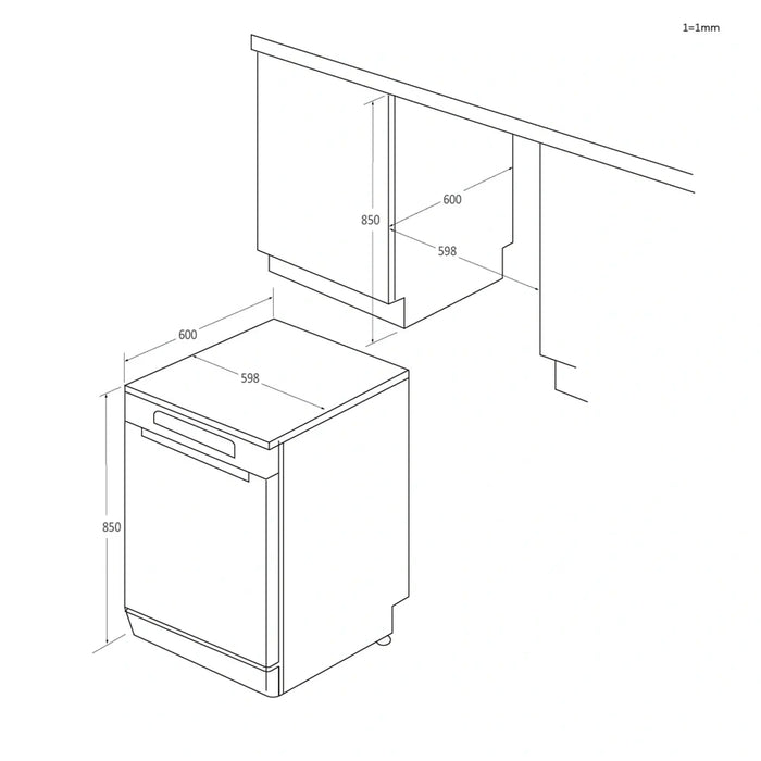 CF 6C4S1PX-19 Freestanding Dishwasher |16 Place Settings, Wi-Fi Enabled | Stainless Steel