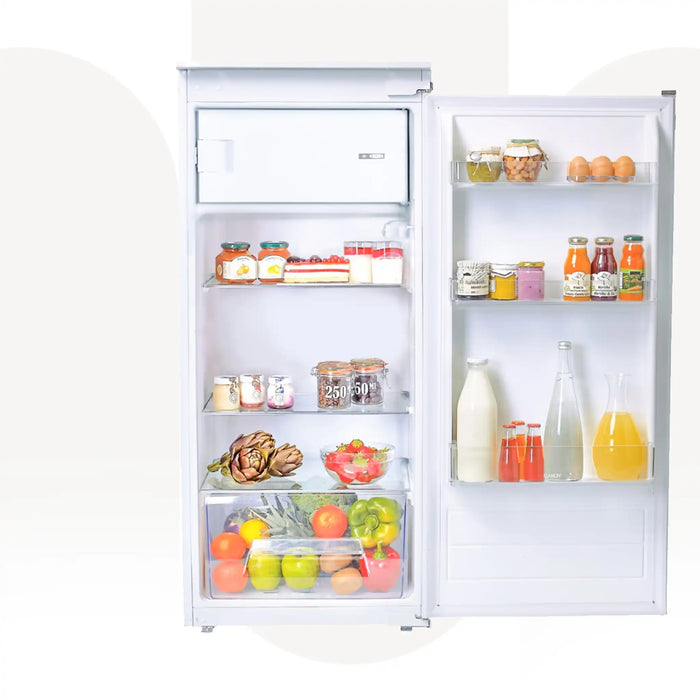 CANDY CIO225E-19 | 122 CM Tall Fully Integrated Built-In One-Door Fridge Freezer Refrigerator | 205L Capacity | 4 Star Rated | Auto Defrost on Fridge | Manual Defrost on Freezer | 1 Year Warranty & After Sale Service