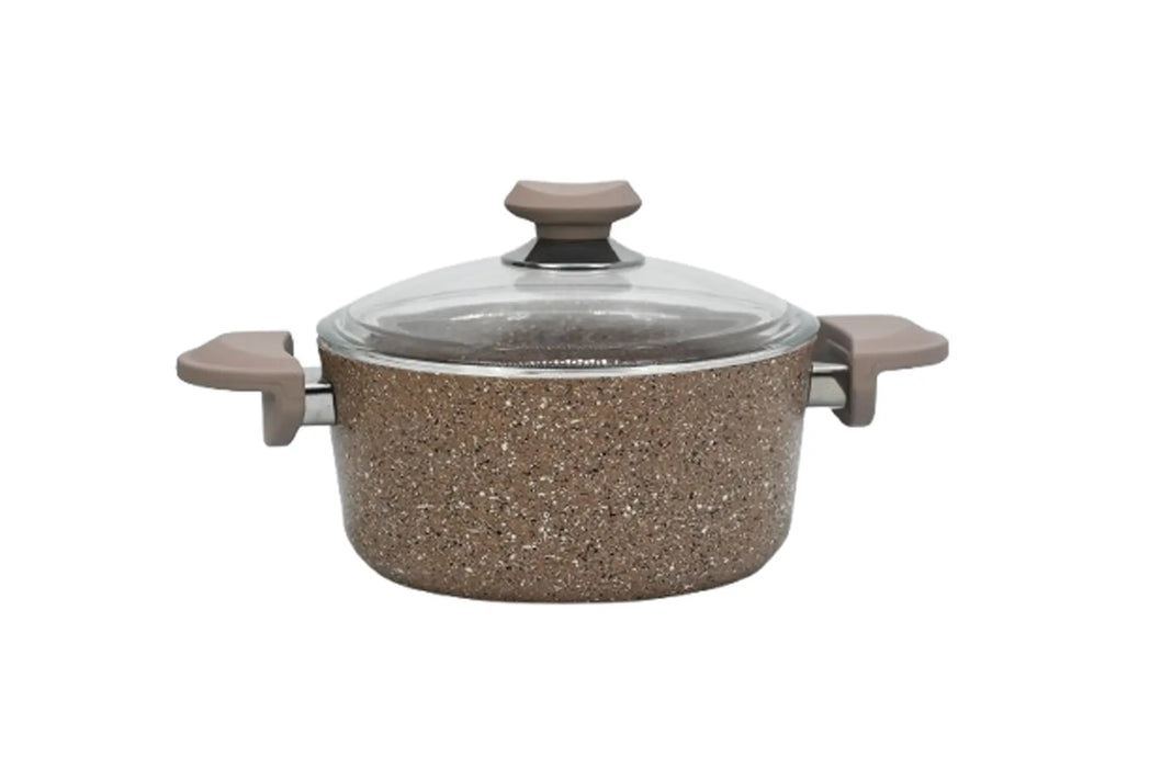 OMS 3002 | 9 Pcs Granite Casserole  Set | Brown
