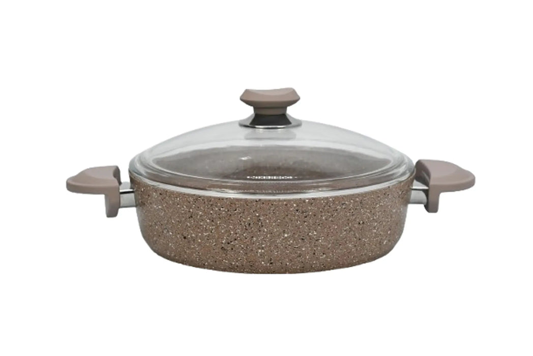 OMS 3002 | 9 Pcs Granite Casserole  Set | Brown