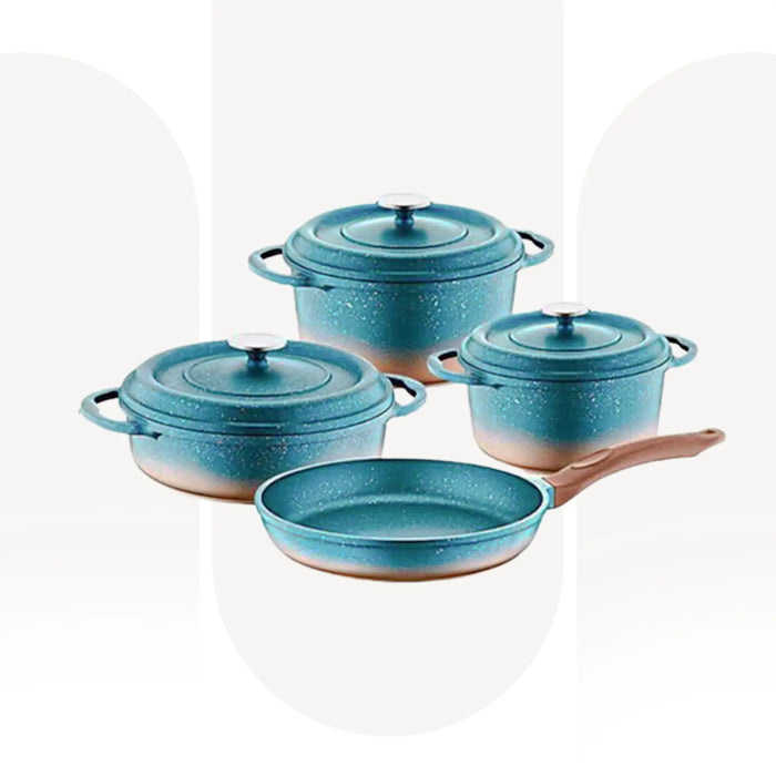 OMS 3049 | 7 Pcs Non Stick Die-Cast Cookware Set | Mint