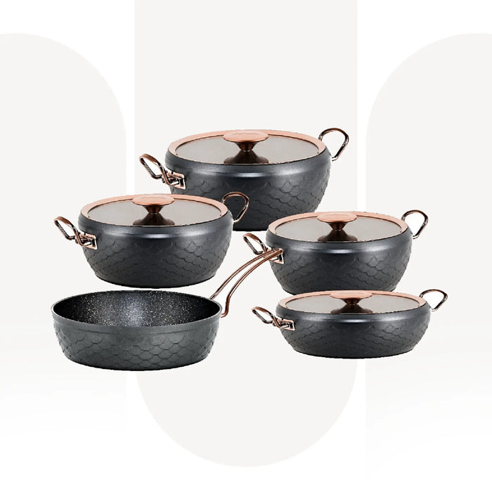 OMS 3541 | Sirena 9 Pcs Cookware Set | Anthracite