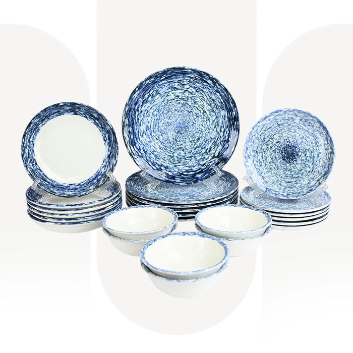 OZO 2501 | 24 Pcs Porcelain Dinner Set | For 6 Persons | Plates & Bowls
