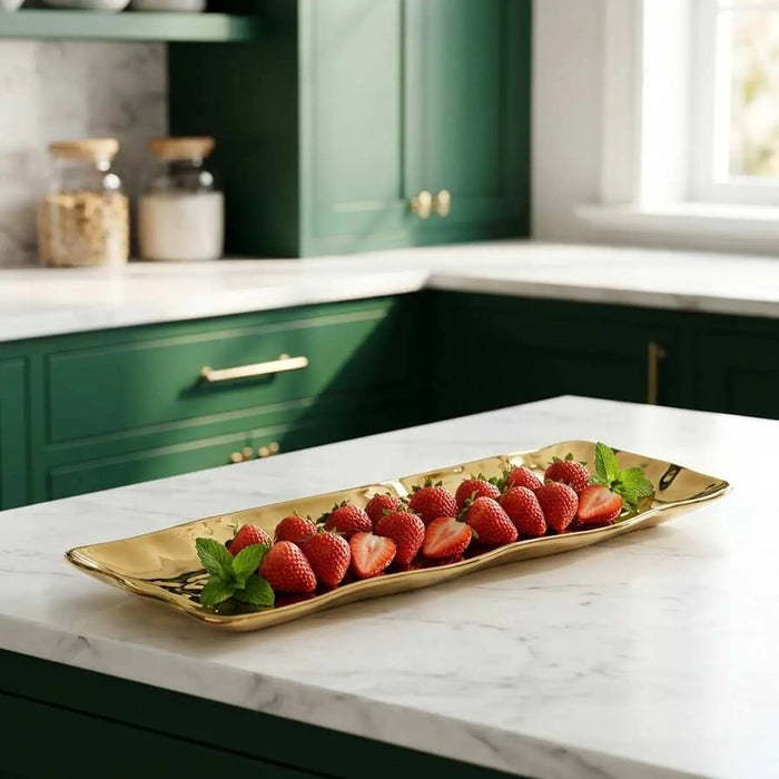 Moonlight Gold Rectangular Server