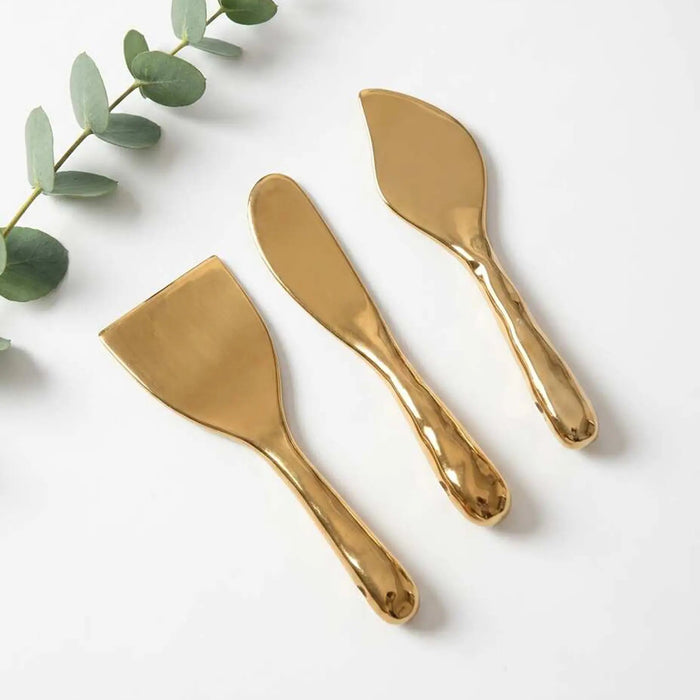 Naya Gold Cheese Knives Set