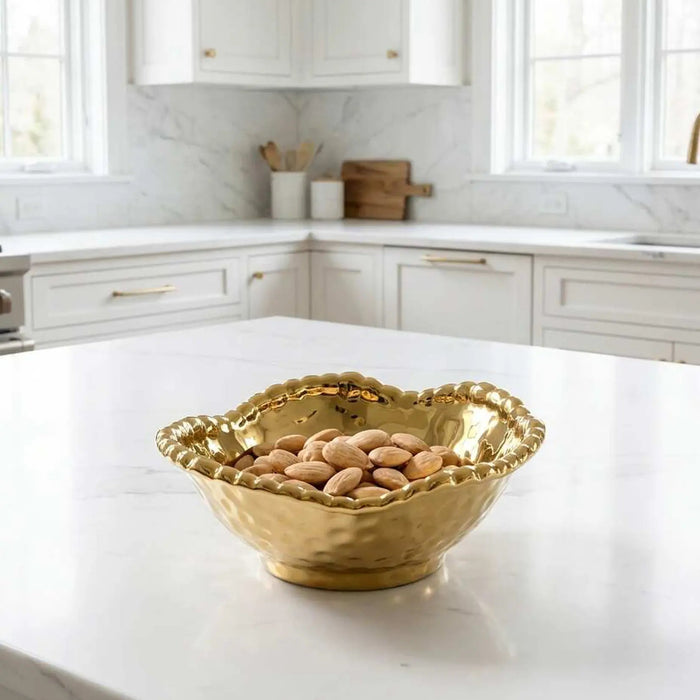 Eva Gold Beaded Bowl