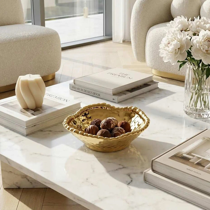 Eva Gold Beaded Bowl
