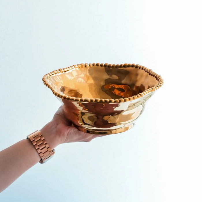Eva Gold Beaded Medium Bowl