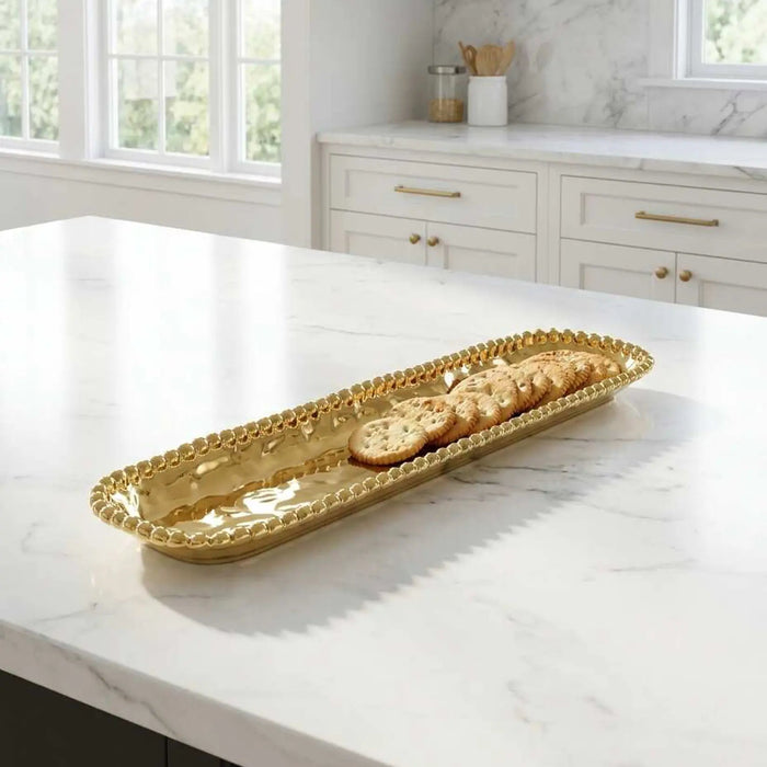 Eva Gold Beaded Tray