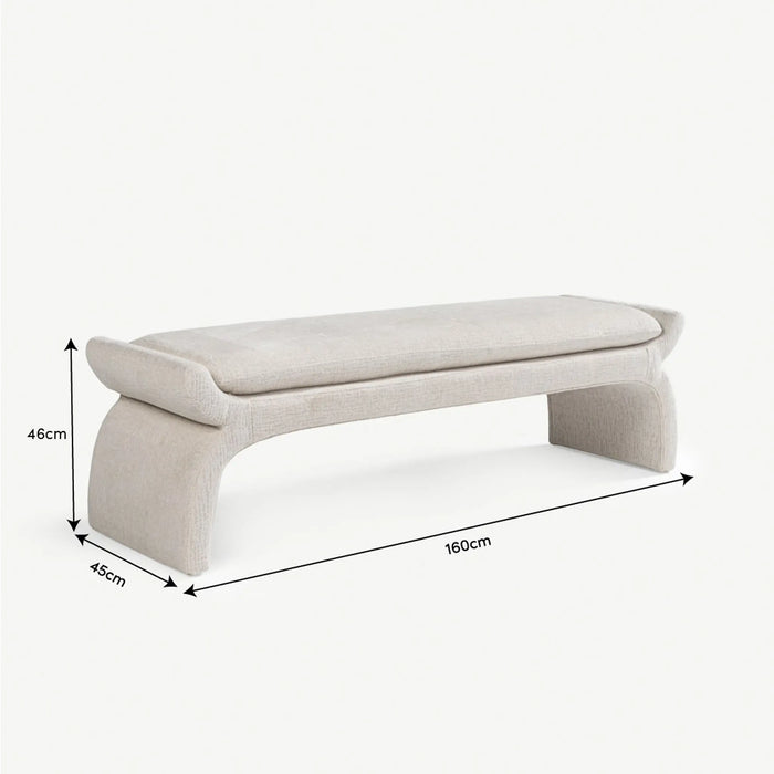 Broxie Bench 160cm Cream