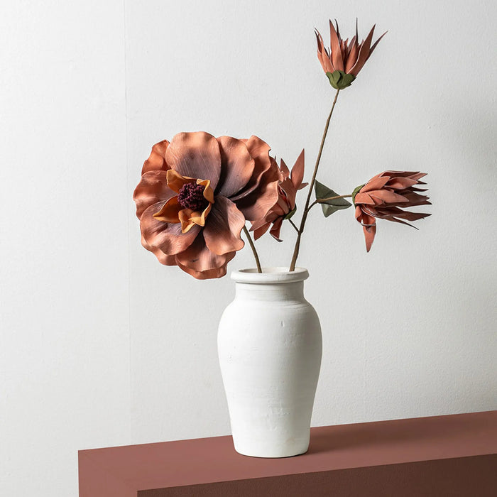 Buttercup Flower Stem -Coral