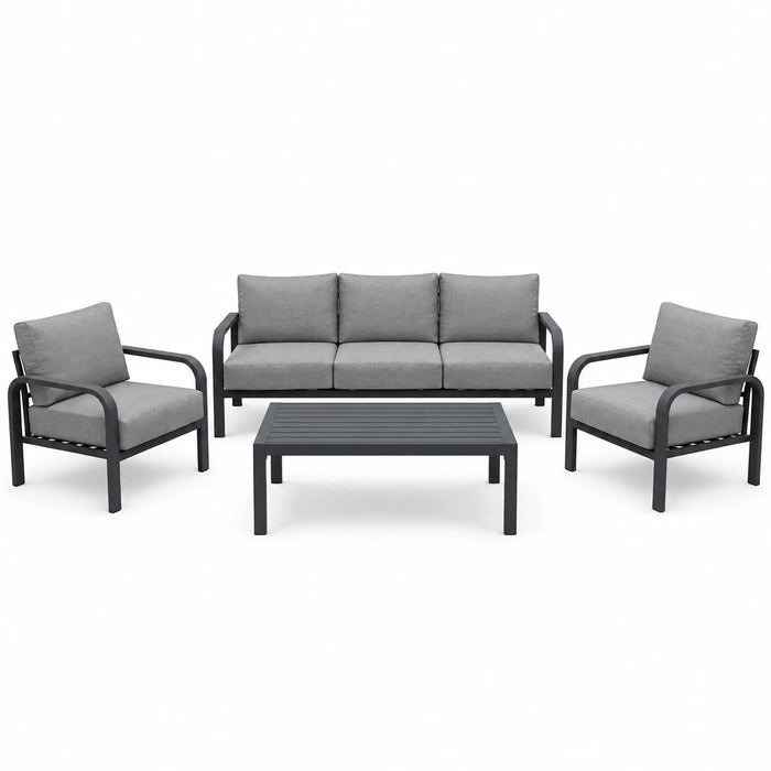 Charcoal Grey 4-Piece Outdoor Sofa Set