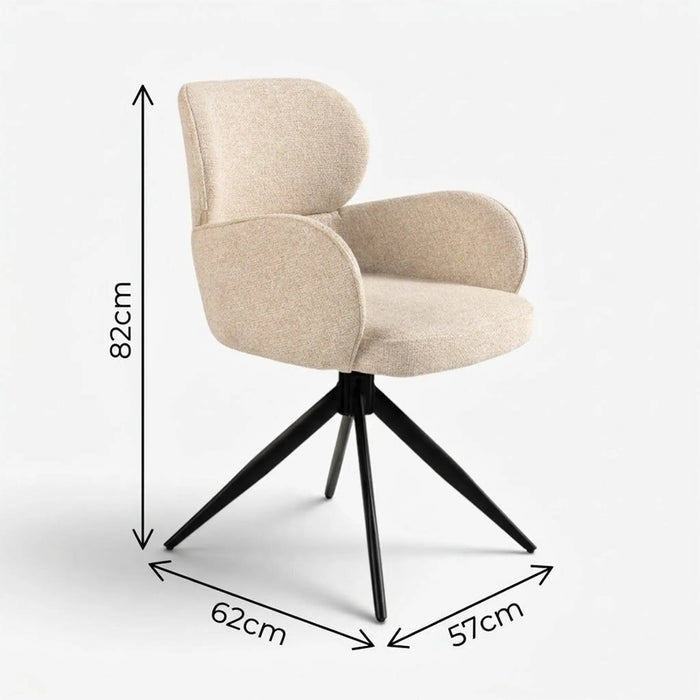 Comn Dining Arm Chair Beige