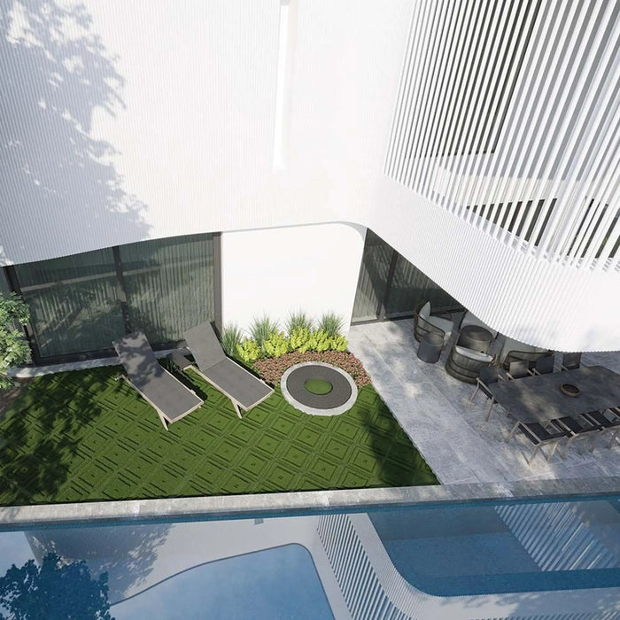 Eco Green 3D Grass - Diamond Design