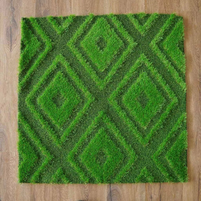 Eco Green 3D Grass - Diamond Design