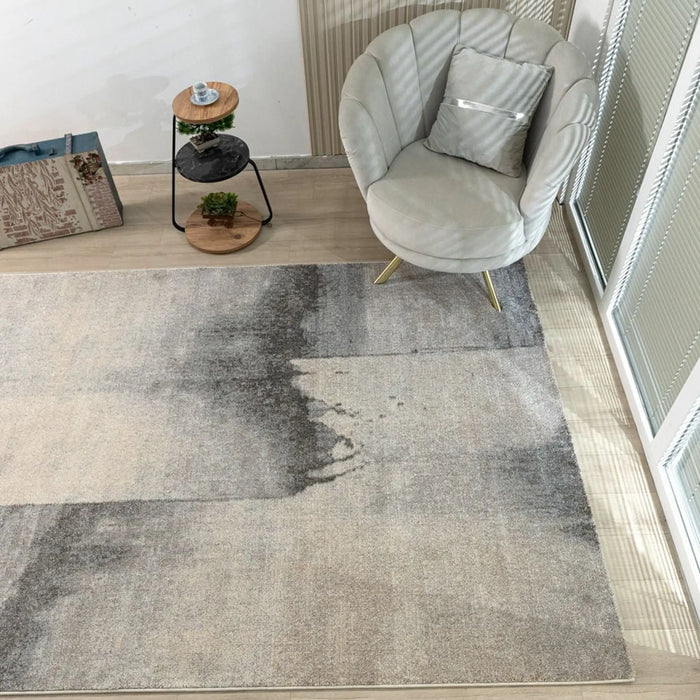 Sahara Modern Abstracts Rug | Washable Modern Rugs Style | Polypropylene + Polyester Area Rug Floor Covering | Indoor Carpet For Living Room Dining Bedroom 200X300cm-Brown-231200400576
