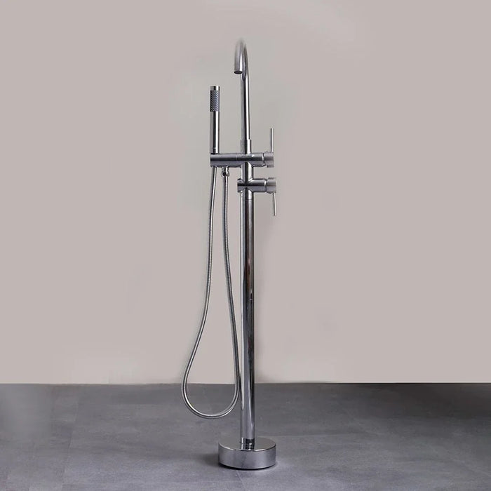 Milano Finn Freestanding Bath-Shower-Mixer Chrome Color