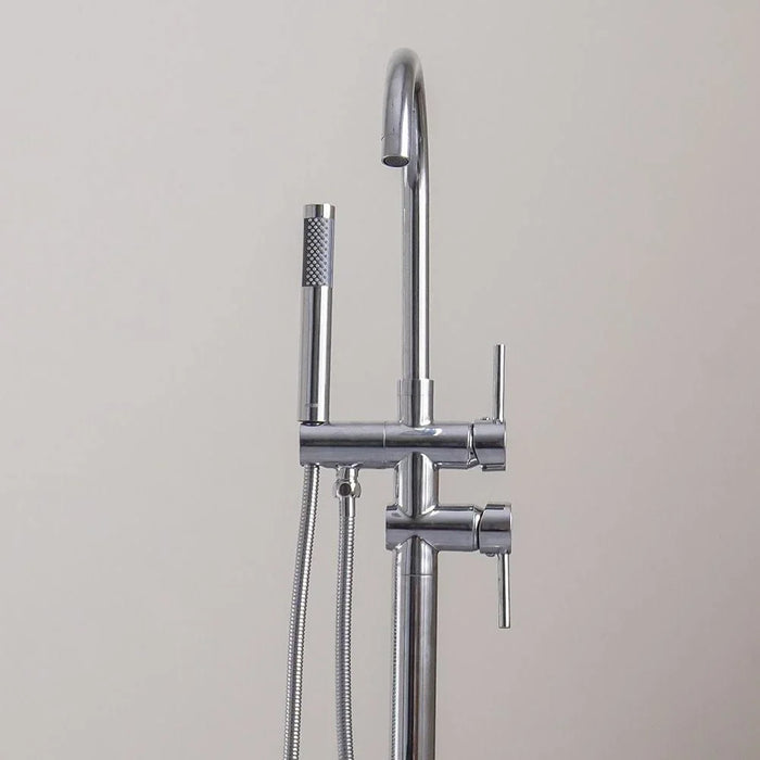 Milano Finn Freestanding Bath-Shower-Mixer Chrome Color