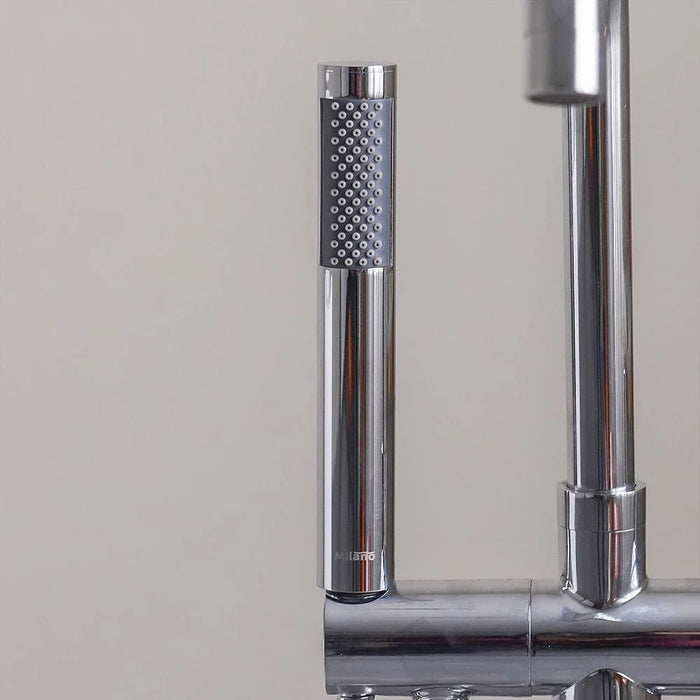 Milano Finn Freestanding Bath-Shower-Mixer Chrome Color