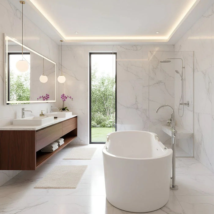 Milano Finn Freestanding Bath-Shower-Mixer Chrome Color