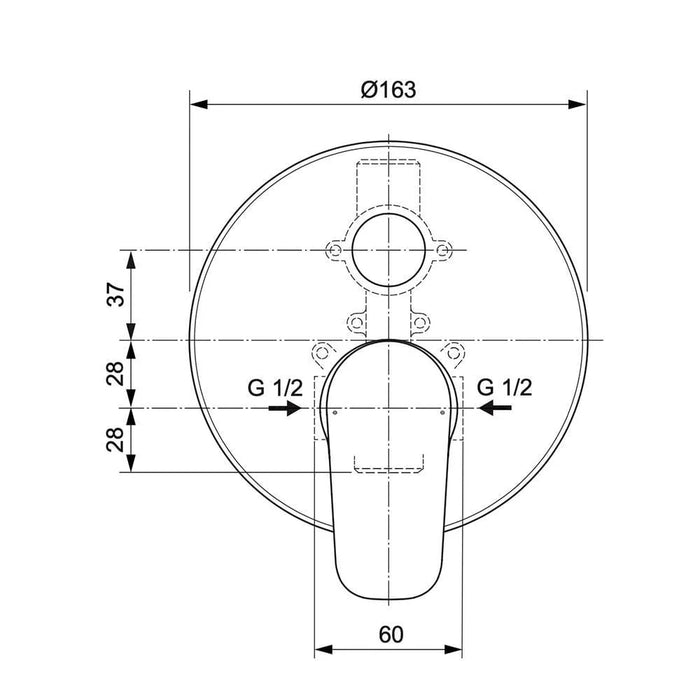 Ideal Standard-Ceraflex Bath Shower Mixer Set Chrome A6758AA