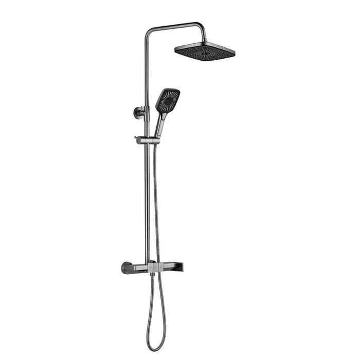Milano Luxe Mila Rain Shower Mixer WithShower Set Brush Nickel Ð Made In China