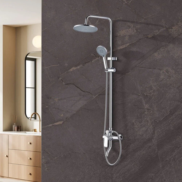 Milano Luxe Curry Rain Shower Complete Set-Rnd Chrome- Made In China