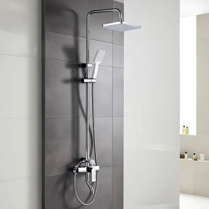 Milano Luxe Sky Rain Shower Complete Set-Sq Chrome- Made In China