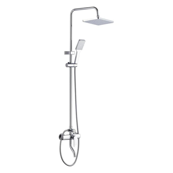 Milano Luxe Sky Rain Shower Complete Set-Sq Chrome- Made In China