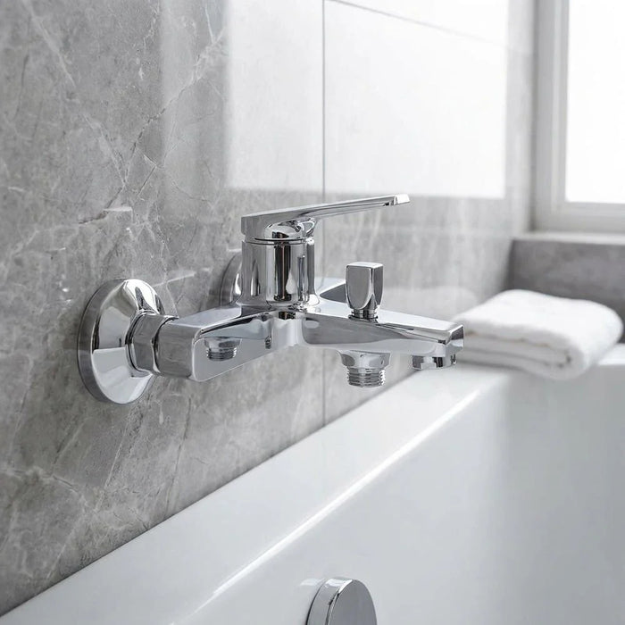 Milano Dulce Bath Shower Mixer Chrome With Shower Set-Made In China