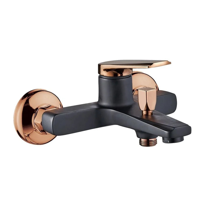 Milano Dulce Bath Shower Mixer Rose Gold + Matt Black With Shower Set-Made In China