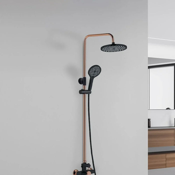 Milano Dulce Rain Shower Column-Complete Set Rose Gold + Matt Black -Made In China