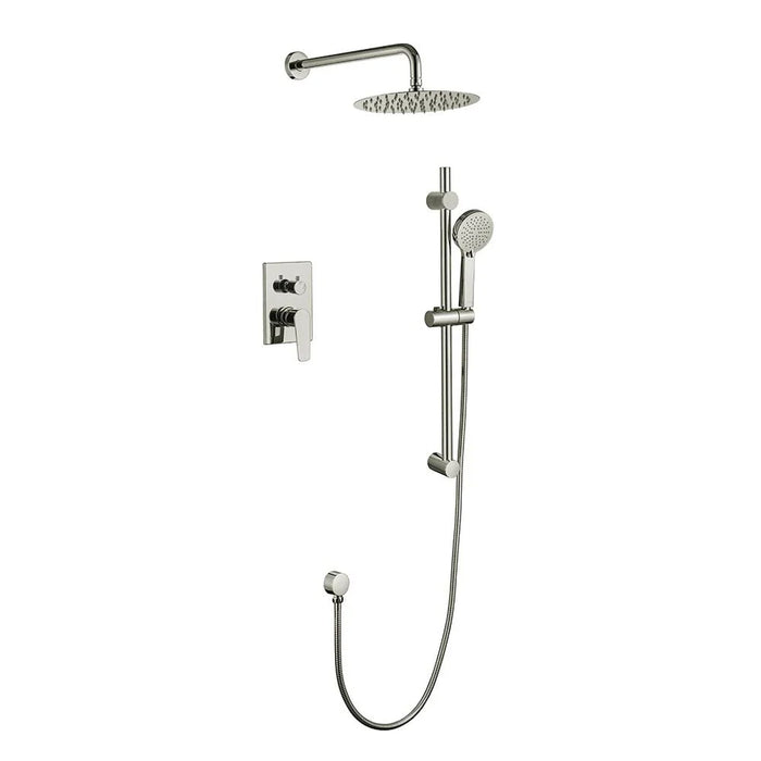 Milano Calli Concealed Shower Mixer Complete Set Brushed Nickel- Made In China