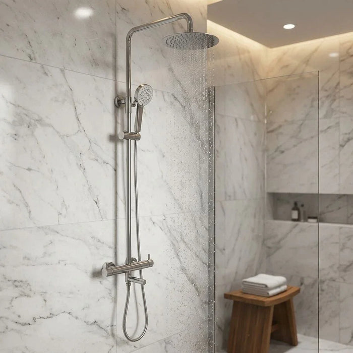 Milano Plus Ciro Rain Shower Column Set - Brushed Nickel
