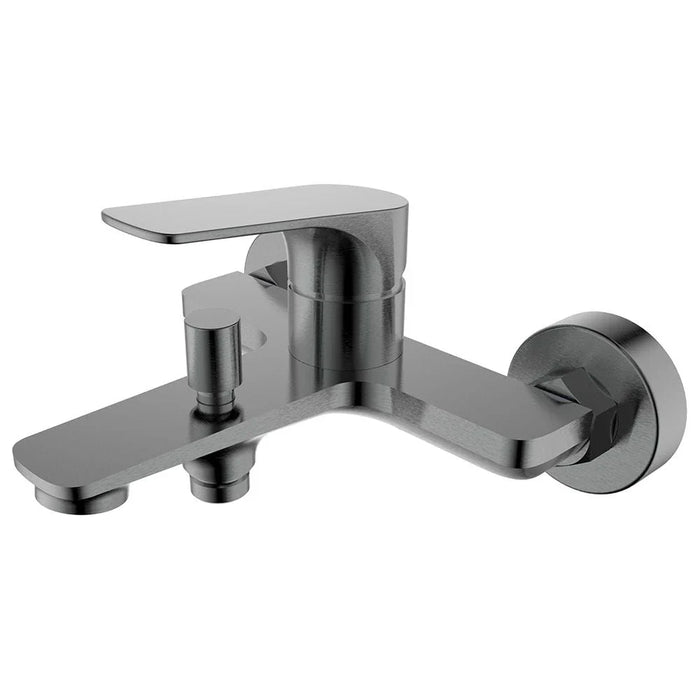 Milano Plus Brown Bath Shower With Shower Mixer Gun Metal Grey