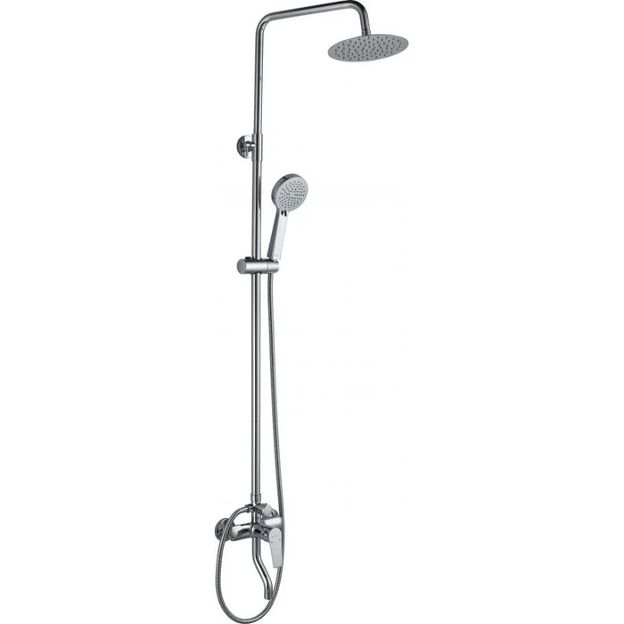 Milano Plus Bayz Plus Bath Shower Mixer Complete Set| Wall-Mounted Bathroom Faucet with Hand Shower, Durable Metal Construction & Modern Sleek Design Chrome