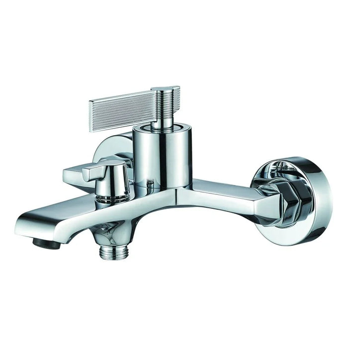 Milano Luxe Drift Bath Shower Mixer Wshower Set Chrome