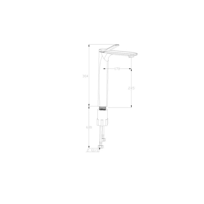 Milano Mita Art Basin Mixer With Pop Up Waste Chrome Made In China