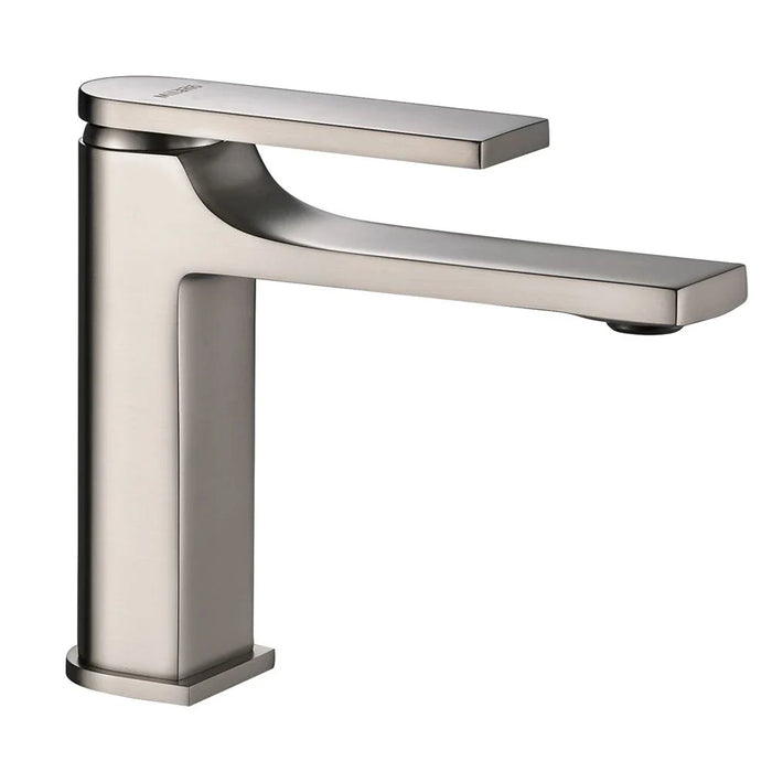 Milano Luxe Mila Basin Mixer With Pop Up Waste Brush Nickel _ Made In China