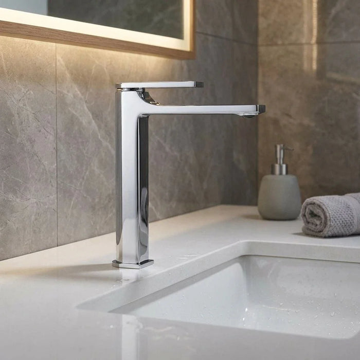 Milano Mila Art Basin Mixer With Pop Up Waste Chrome Ð Made In China