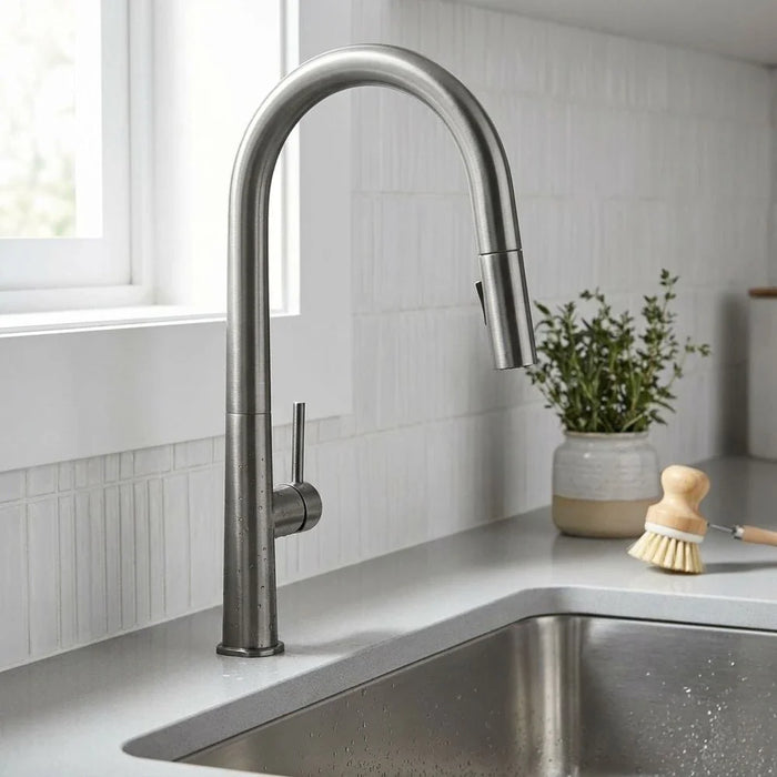 Milano Tina Pullout Kitchen Sink Mixer 982001G Gun Gray-Made In China